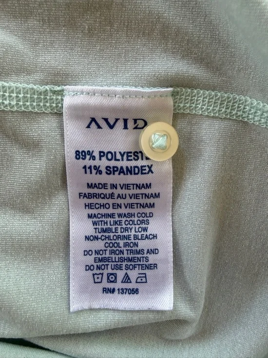 Avid Light Blue/Teal Hooded Swim Dress Cover Up UPF Thumbholes Fishing Size L - Picture 7 of 10